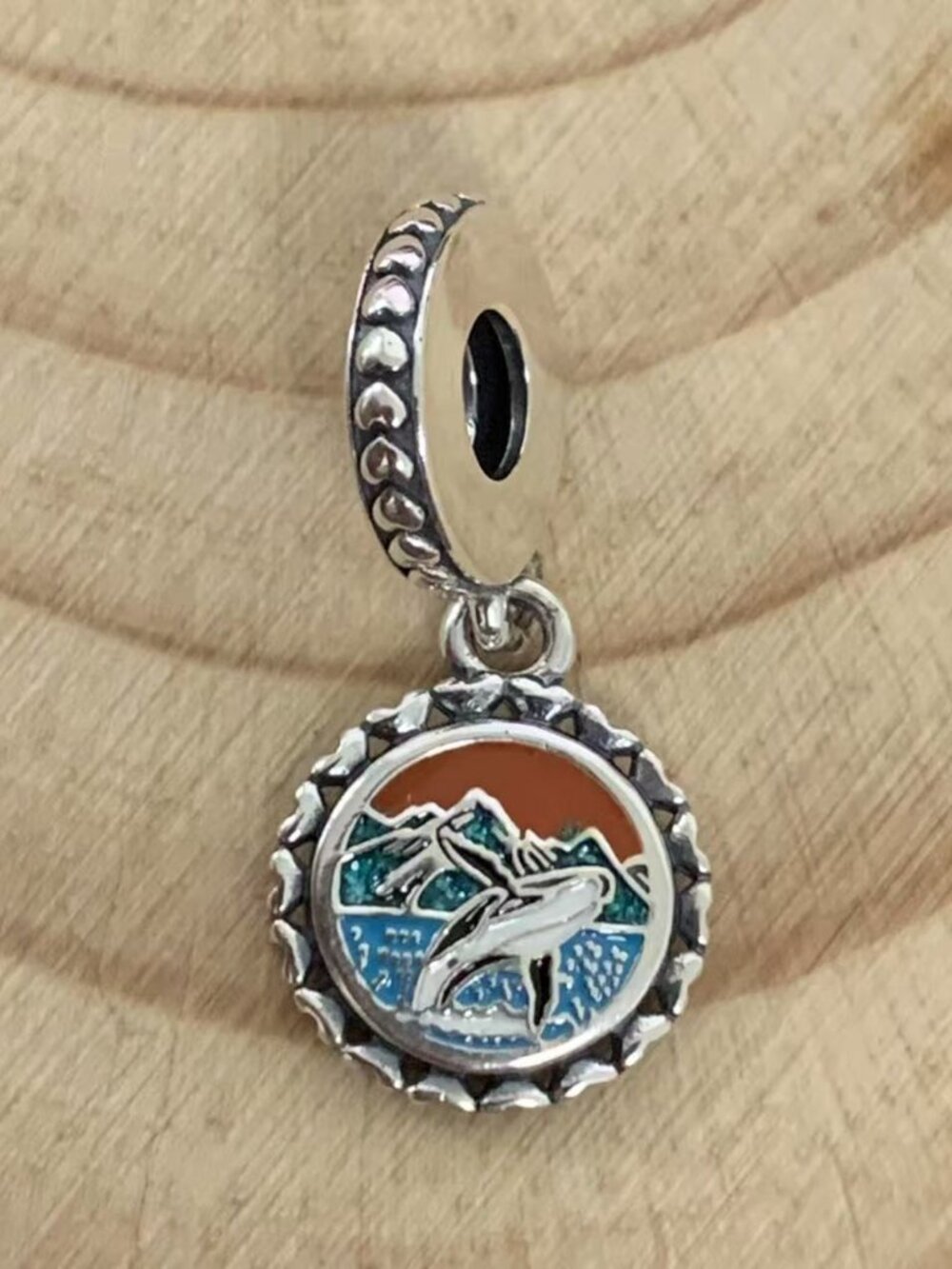 Pandora Maui whale Travel Dangle Charm Pendant, S925 Silver Jewelry